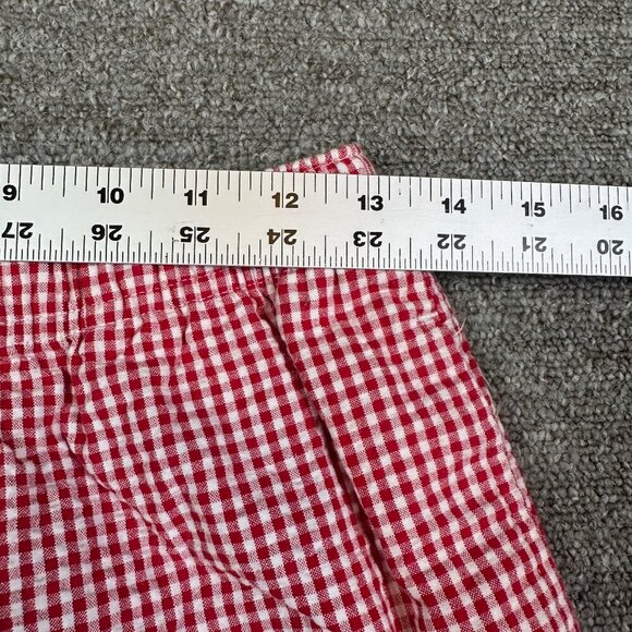 Vintage Red & White Gingham Floral Embroidery Capri Pants Women's Small Petite - Picture 4 of 7